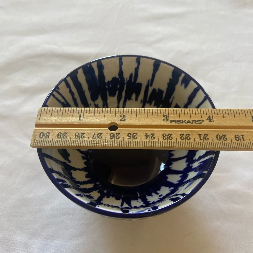 (3) West Elm indigo bowls